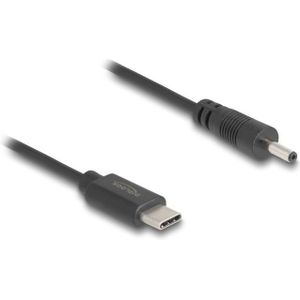 USB-C - DC plug kabel | 3,0 x 1,0mm |  kabel | max. 5V/0,7A (3,5W) | zwart | 0,25 meter