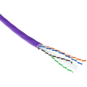 U/UTP CAT6a 10 Gigabit netwerkkabel met vaste aders - AWG23 - LSZH / paars - 305 meter