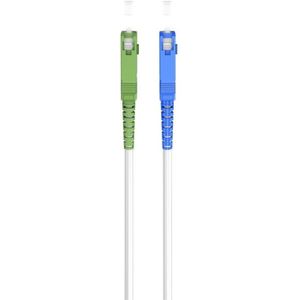 SC/UPC - SC/APC Simplex FTTH kabel | OS2 | wit | LSZH | 1 meter