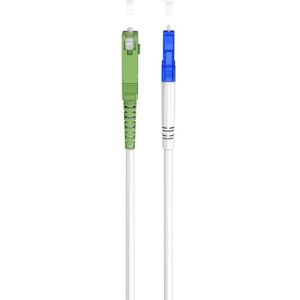 LC/UPC - SC/APC Simplex FTTH kabel | OS2 | wit | LSZH | 10 meter