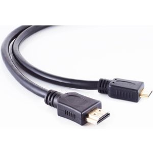 Mini HDMI - HDMI kabel - versie 1.4 (4K 30Hz) - verguld / zwart - 2 meter