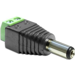 DC voeding schroef-connector (m) 2,5mm x 5,5mm