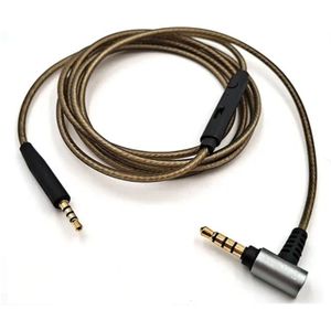 Premium haakse audiokabel met control talk voor o.a. Bose On-Ear 2, 700, QuietComfort 25, 35, 45 en Ultra - 1,2 meter