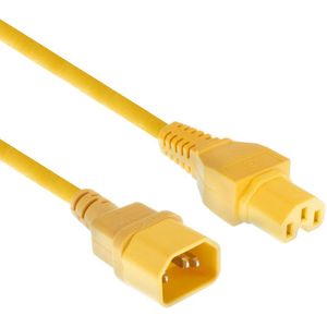 C15 - C14 stroomkabel voor UPS/PDU - 3x 1,00mm (rubber) / geel - 0,50 meter