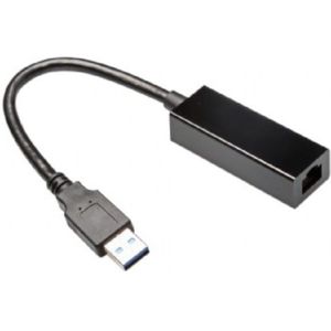 USB-A naar RJ45 Gigabit Ethernet LAN adapter - USB3.0 - CAT6 / zwart - 0,10 meter