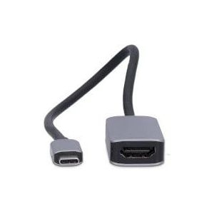 USB-C™ Adapter | USB 3.2 Gen 1 | USB-C™ Male | HDMI™ Output | 8K@60Hz | 0.20 m | Rond | Vernikkeld | PVC | Zwart | Doos