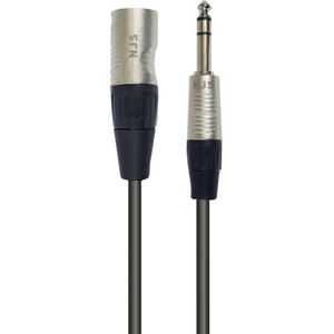 NJS/Rean Professional XLR (m) - 6,35mm Jack mono (m) kabel | 1 meter