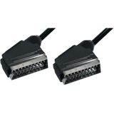 21-pins Scart kabel / zwart - 3 meter