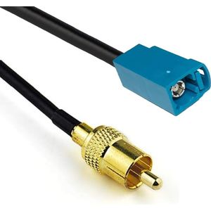 Fakra Z (v) – Tulp RCA (m) auto video kabel | RG174 | 50 Ohm | 2 meter