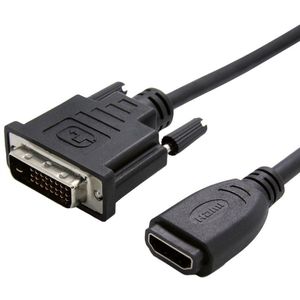 DVI-D Dual Link (m) - HDMI (v) adapter / zwart - 0,15 meter