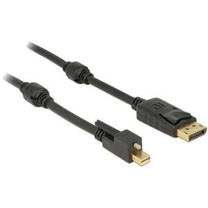 Mini DisplayPort (met schroef) - DisplayPort kabel - versie 1.2 (4K 60 Hz) / zwart - 2 meter