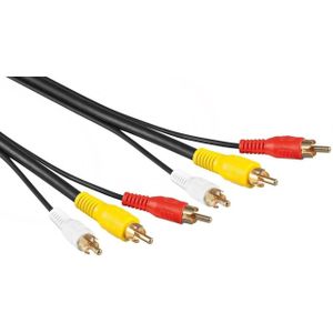 Tulp composiet audio video kabel - verguld - 2 meter