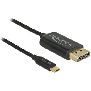 Premium USB-C naar DisplayPort kabel met DP Alt Mode (4K 60 Hz) / nylon - 1 meter