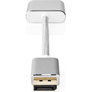 Nedis Premium DisplayPort 1.2 naar DVI adapter (1920 x 1200) / aluminium - 0,20 meter