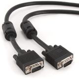 Premium VGA monitor kabel met ferriet kernen - CU koper aders / zwart - 5 meter