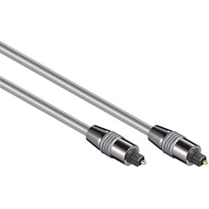 Digitale optische Toslink audio kabel - 6mm / zilver - 2 meter