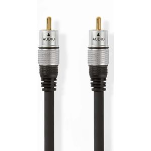 Premium Tulp coaxiale digitale audio kabel / zwart - 2,5 meter