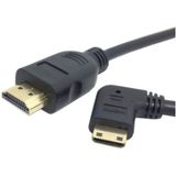 Mini HDMI - HDMI kabel - 90° haaks naar links - versie 1.4 (4K 30Hz) - 2 meter