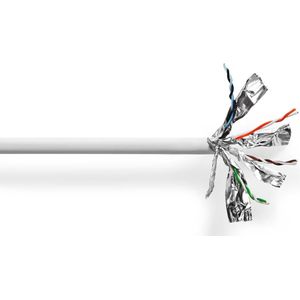 Nedis S/FTP CAT6 Gigabit netwerkkabel met vaste aders - AWG24 / LSZH / grijs - 100 meter