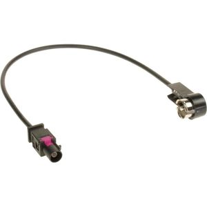 Fakra H (m) - ISO (m) auto antenne adapter kabel - RG174 - 50 Ohm / zwart - 0,20 meter