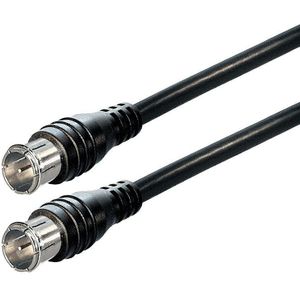F-quick (m) - F-quick (m) coaxkabel / recht - zwart - 10 meter