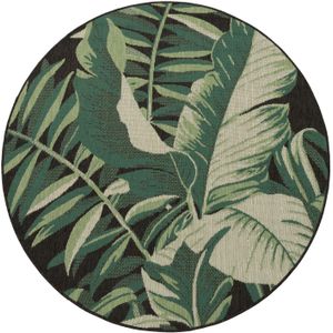 In- & Outdoor-Teppich Ostenza schwarz 160 cm rund