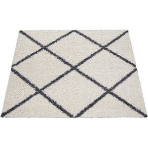 Shaggy-Teppich Kalea creme 80x300 cm