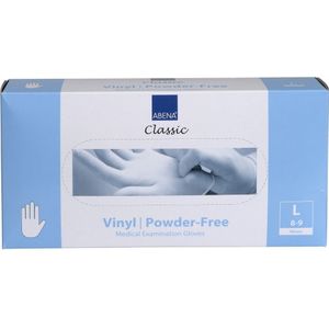 Abena Vinyl-Handschoenen Classic poedervrij Maat L transparant 100st