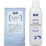 M:C Blondeerpoeder in zak blauw 500gr + Ontwikkelaar 3.0% 1000ml