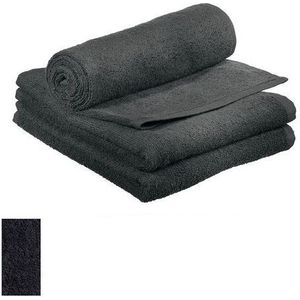Comair Handdoek zwart 3st Zwart 50x90cm