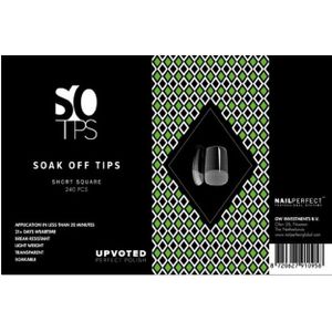NailPerfect UPVOTED Soak Off Tips Short Square  240st