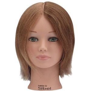 Sibel - Oefenhoofd - Naturel - 20-35 cm - 100% Menselijk Haar