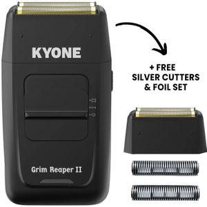 Kyone Grim Reaper II Dual Foil Shaver + GRATIS Silver Reaper Cutters & Foil Set