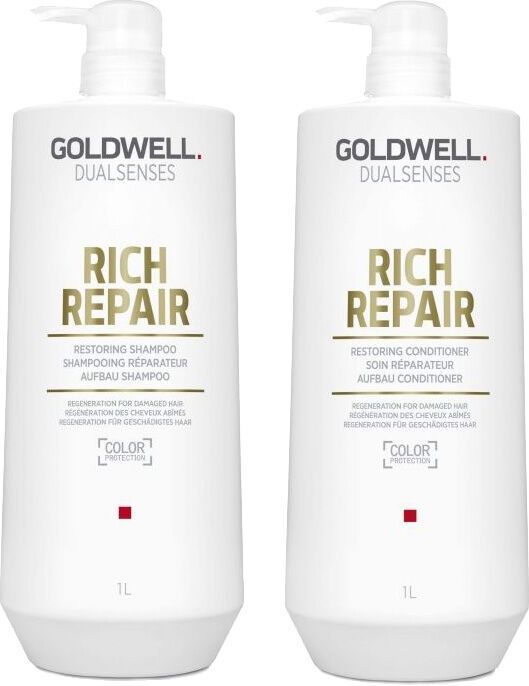 Goldwell DS Rich Repair Restoring Shampoo + Conditioner 1000ml