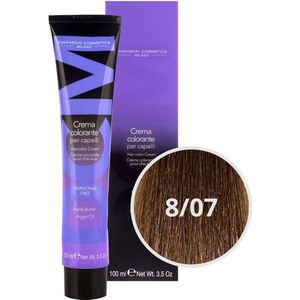 DCM Hair Color Cream Ammonia Free 8/07 Brown 100ml