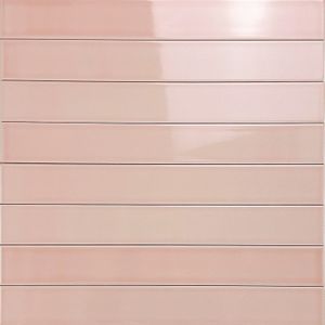 Wandtegel langwerpig Vitral roze 5x40