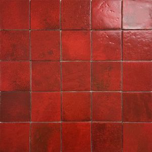 Wandtegel Menorca rood vintage craquele 10x10