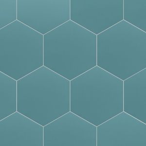 Vloertegel / wandtegel hexagon Coimbra azuur blauw 17,5x20
