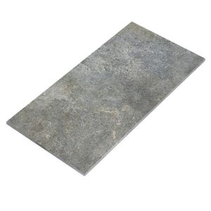 Vloertegel / wandtegel Stone valley terra donker grijs 30x60 gerectificeerd R10