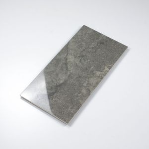 Vloertegel / wandtegel Pietra Cap graphite donker grijs gepolijst 60x120 gerectificeerd