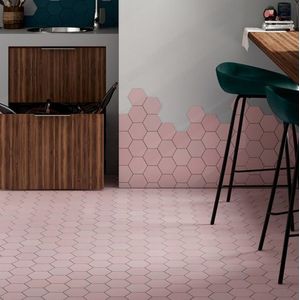 Vloertegel Hexagon 11,6x10,1 mat roze