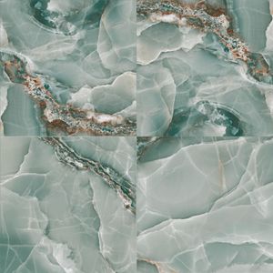 Vloertegel / wandtegel Onix marmer turquoise gepolijst 120x120 gerectificeerd min afname 14.4 m2