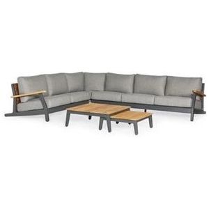 Loungeset Suns Siena Hoekopstelling 3-Seater Links + 2-Seater Rechts Matt Royal Grey / Light Anthracite (5-delig)