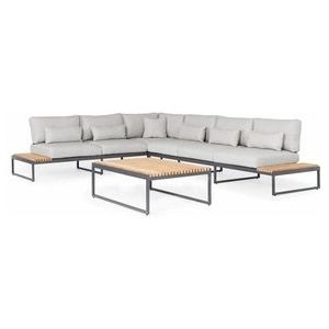 Loungeset Suns Benito 3 Seater Corner 2 Seater MRG / Soft Grey Mixed Weave (4-delig)