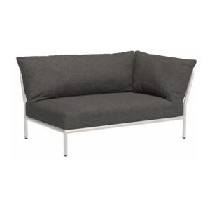 Loungeset Houe Level 2 Corner Right Frame Muted White Cushion Dark Grey