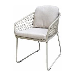 Yoi - Bara - Tuinstoel - Flax Beige - Aluminium - Handgevlochten