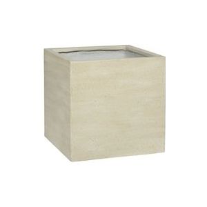 Bloempot Pottery Pots Cement and Stone Block M Beige Washed 40 x 40 x 40 cm