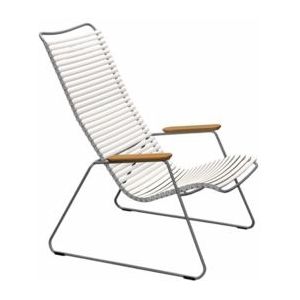 Houe - Click Lounge Chair - Loungestoel - Muted White - Gepoedercoat Metaal en Bamboe