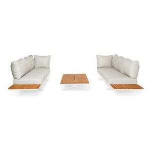 Loungeset Suns Stockholm Ibiza Style 2x3 Seater Corner Matt White / Soft Grey (3-delig)