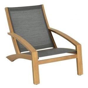 Loungestoel Borek Luxx Relaxfauteuil Teak/Eden Batyline Shadow